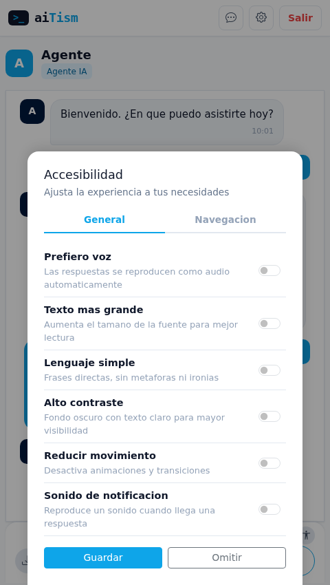 Conversación con Isabella en aiTism